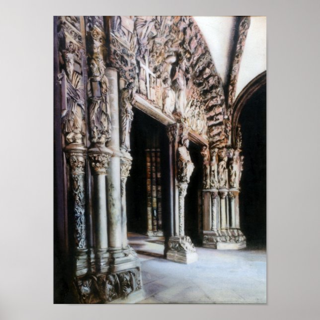 Pórtico de la Gloria (Santiago de Compostela) Poster (Vorne)