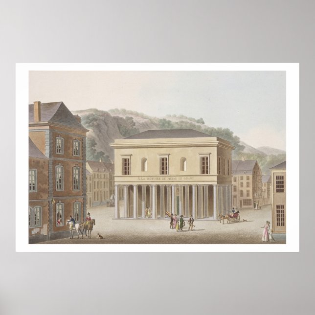 Portico des Springbrunnens von Pouhon am Wellness- Poster (Vorne)