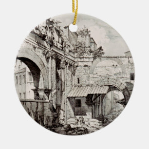 Portikus der Oktavia Rom Schwarz-Weiß-Kunst Keramik Ornament