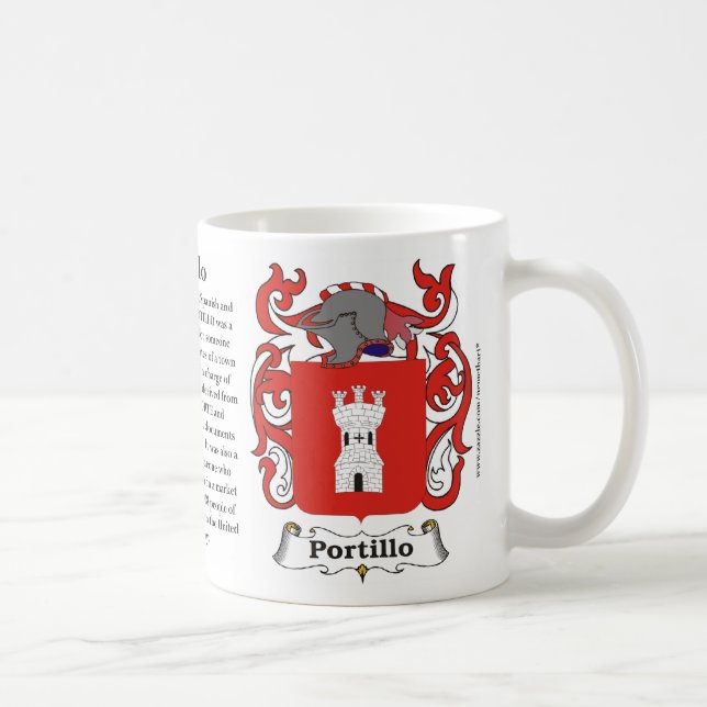 Portillo-Familien-Wappen Tasse (Rechts)