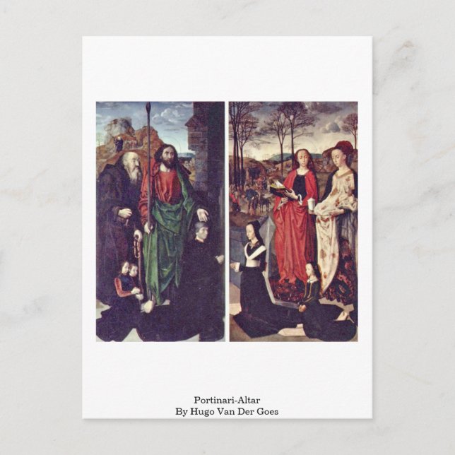Portinari-Altar von Hugo Van der Goes Postkarte (Vorderseite)