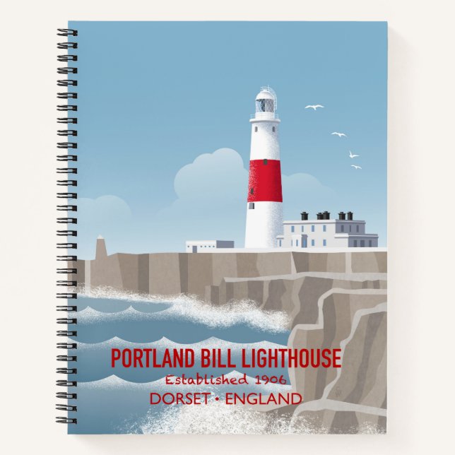 Portland Bill Leuchtturm Notizbuch (Vorderseite)