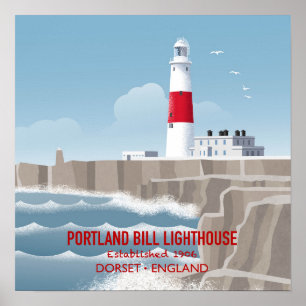 Portland Bill Leuchtturm Poster