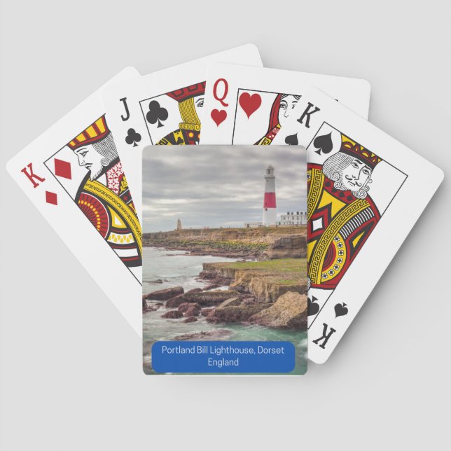 Portland Bill Lighthouse, Dorset Playing Card Spielkarten (Rückseite)