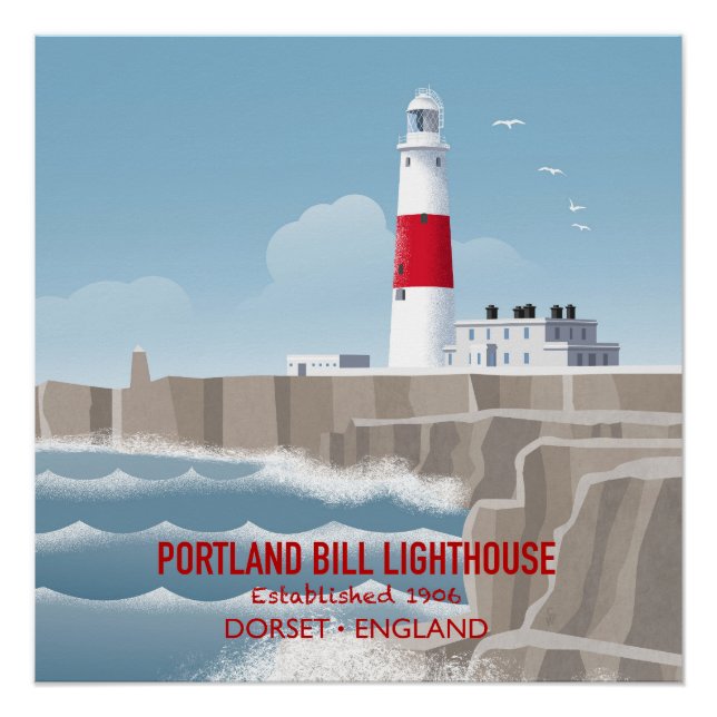Portland Bill Lighthouse Poster (Vorderseite)