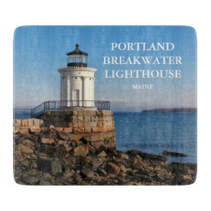 Portland Breakwater Lighthouse Maine Cutting Board Schneidebrett