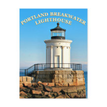 Portland Breakwater Lighthouse, Maine Postcard