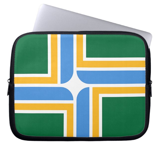 Portland City Flag Laptop Sleeve (Vorderseite)