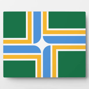 Portland City Flag Plaque Fotoplatte