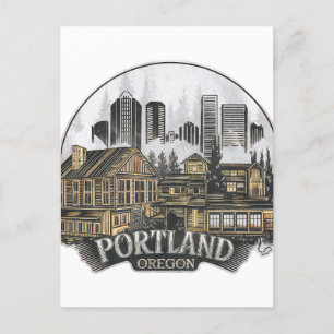 Portland City Oregon USA Postkarte