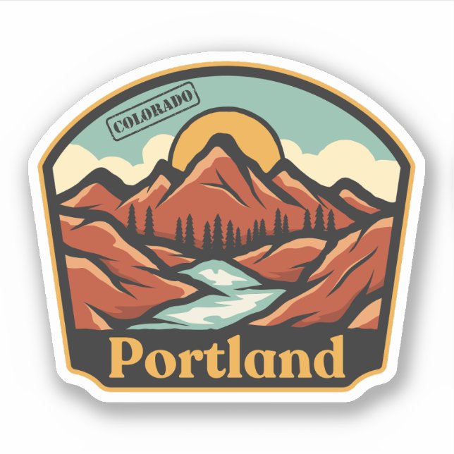 Portland, Colorado Sticker (Vorderseite)
