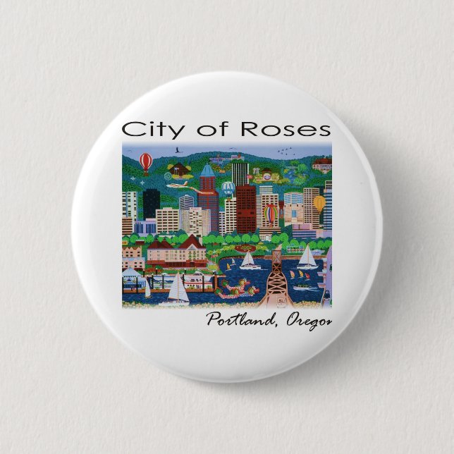 Portland~ Die Stadt der Rose Button (Vorderseite)