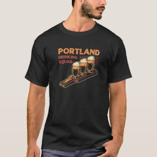 Portland Drinking Squad Maine Beer Me Booze Alcoho T-Shirt