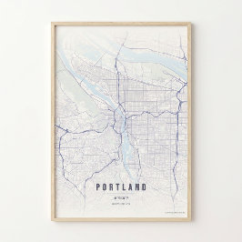 Portland Druck Oregon Wandkunst Poster Karte Gesch