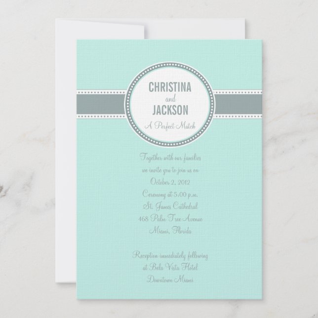 Portland Einladung:Dunkeltürkis Einladung (Vorderseite)