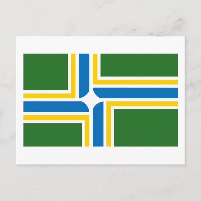 Portland Flag Postcard Postkarte (Vorderseite)