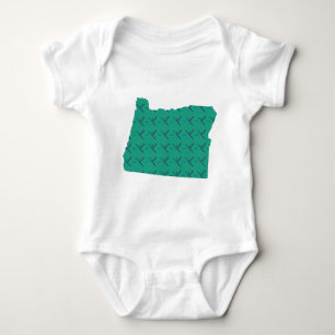 Portland-Flughafenteppich Oregon-Karte Baby Strampler