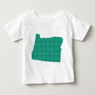Portland-Flughafenteppich Oregon-Karte Baby T-shirt