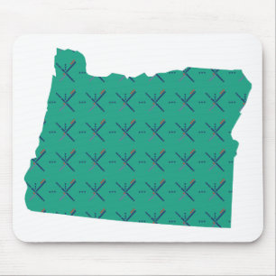 Portland-Flughafenteppich Oregon-Karte Mousepad