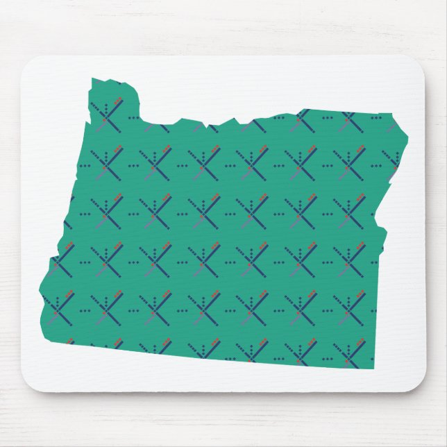 Portland-Flughafenteppich Oregon-Karte Mousepad (Vorne)