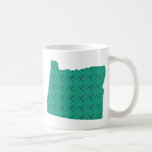Portland-Flughafenteppich Oregon-Karte Tasse