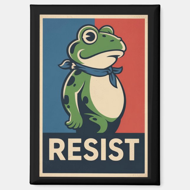 Portland Frog Protest Anti Ice Resistance I Stand  Magnet (Vorderseite)