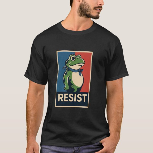 Portland Frog Protest Anti Ice Resistance I Stand  T-Shirt (Vorderseite)