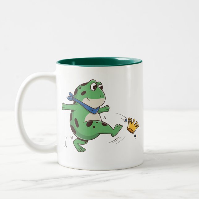 Portland Frog Protest Anti ICE  Zweifarbige Tasse (Links)