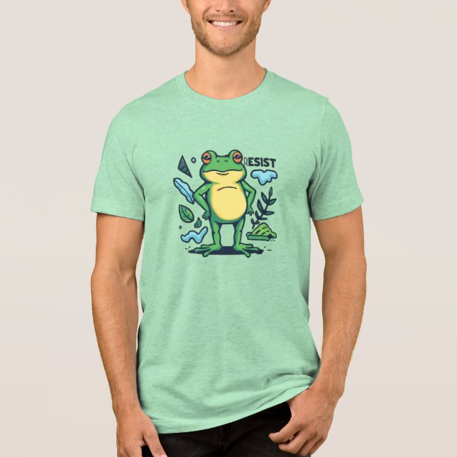 Portland Frog Tri-Blend Shirt (Vorderseite)