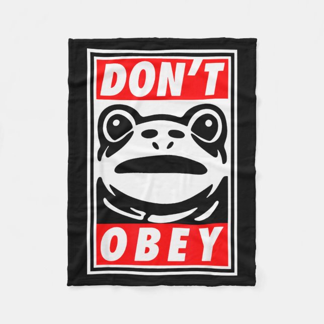 Portland Frosch gehorcht nicht  Fleecedecke (Vorderseite)
