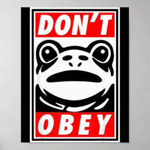 Portland Frosch gehorcht nicht Poster