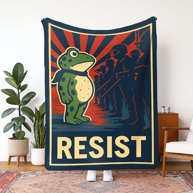 Portland Frosch Protest Fleecedecke (Von Creator hochgeladen)
