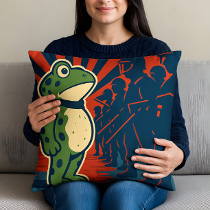 Portland Frosch Protest Kissen