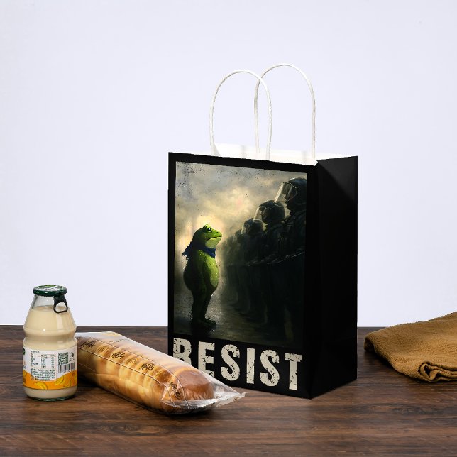 Portland Frosch Protest Mittlere Geschenktüte (Von Creator hochgeladen)