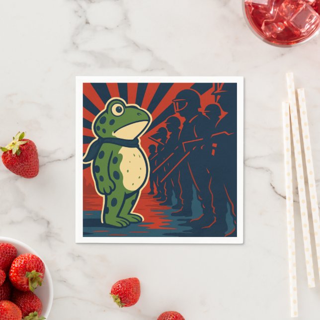 Portland Frosch Protest Serviette (Beispiel)