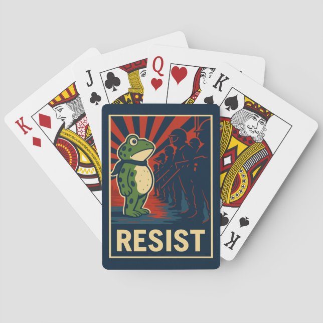 Portland Frosch Protest Spielkarten (Rückseite)