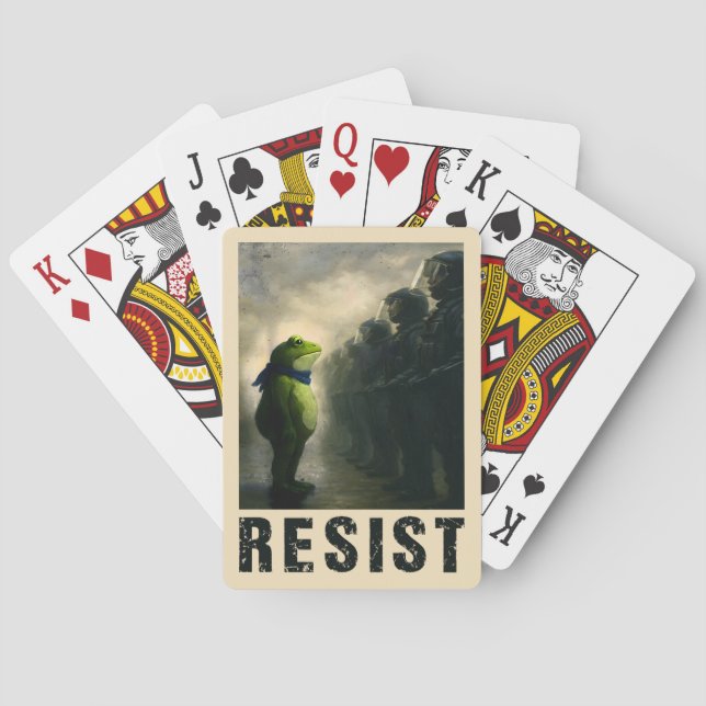Portland Frosch Protest Spielkarten (Rückseite)