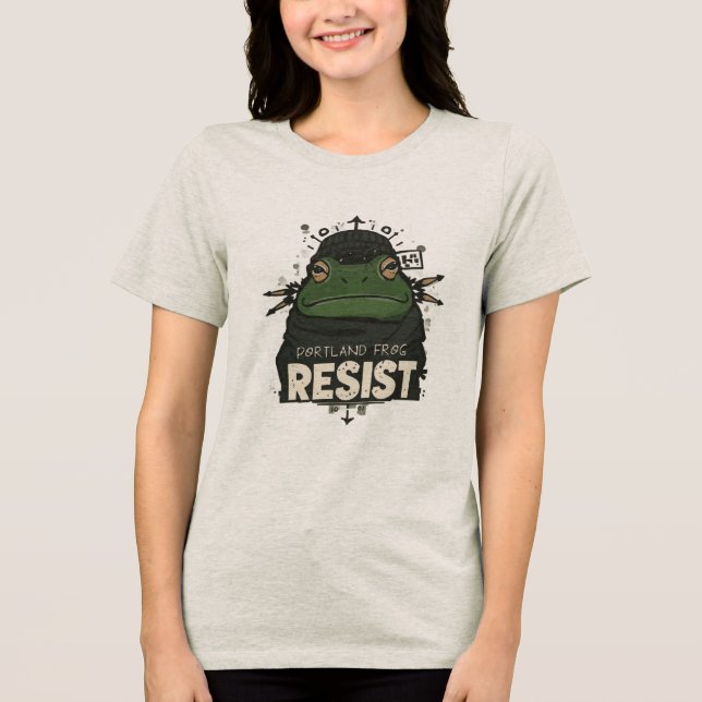 Portland Frosch Tri-Blend Shirt (Vorderseite)