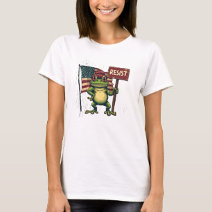 Portland Frosch Vintage Politische Satire T-Shirt