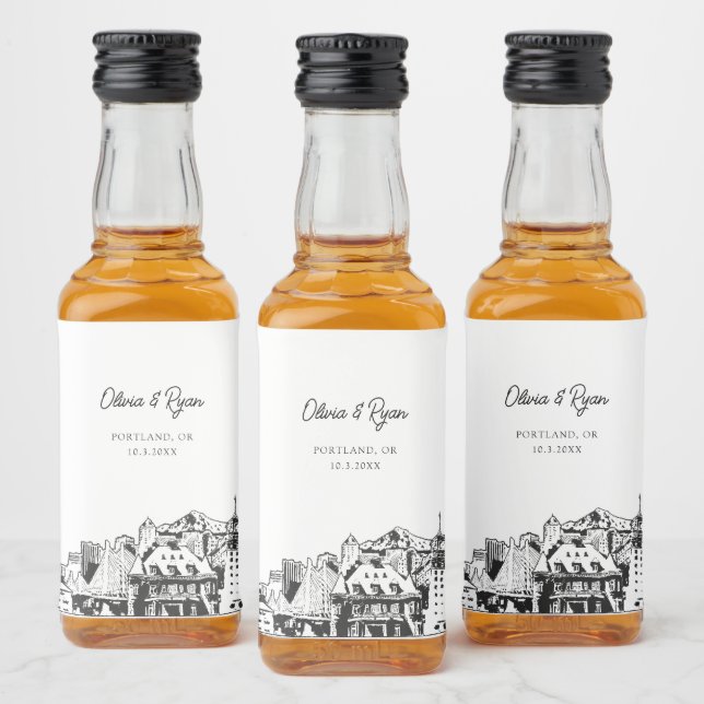 Portland Gastgeschenk Willkommensgeschenk Custom Alkoholflaschenetikett (Flaschen)