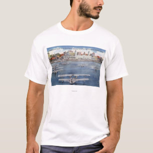 Portland-Hafen-Ansicht des allgemeinen Marktes T-Shirt