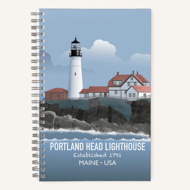 Portland Head Leuchtturm Notizbuch (Vorderseite)