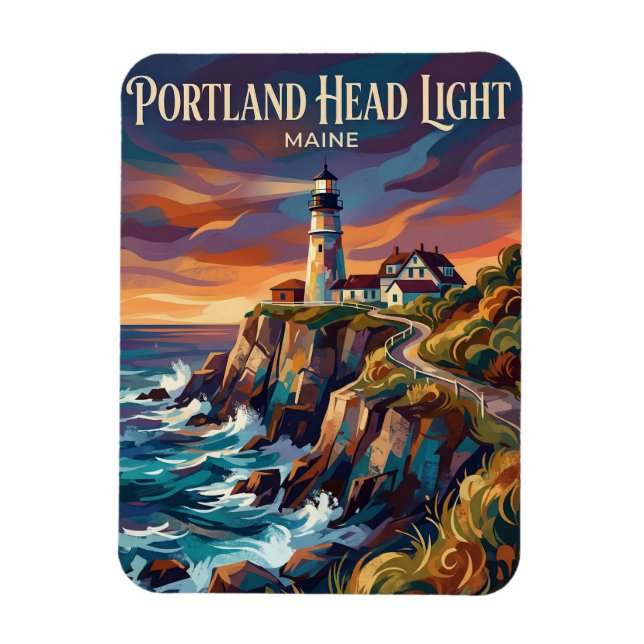 Portland Head Leuchtturm USA Magnet (Vertikal)