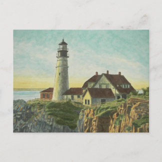 Portland Head Light Aquarell Postkarte