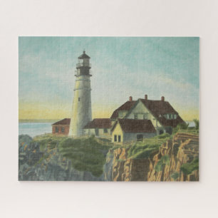 Portland Head Light Aquarell Puzzle