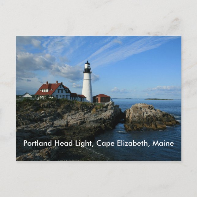 Portland Head Light, Cape Elizabeth, Maine Postkarte (Vorderseite)