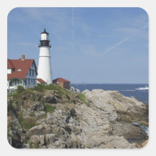 Portland Head Light, Cape Elizabeth, Maine, Quadratischer Aufkleber
