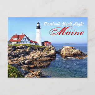 Portland Head Light, Cape Elizabeth, Maine, U.S.A. Postkarte
