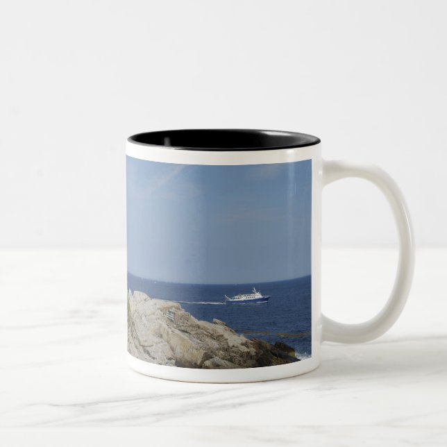 Portland Head Light, Cape Elizabeth, Maine, Zweifarbige Tasse (Rechts)
