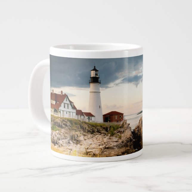 Portland Head Light | Cape Elizabeth ME Jumbo-Tasse (Vorderseite Links)